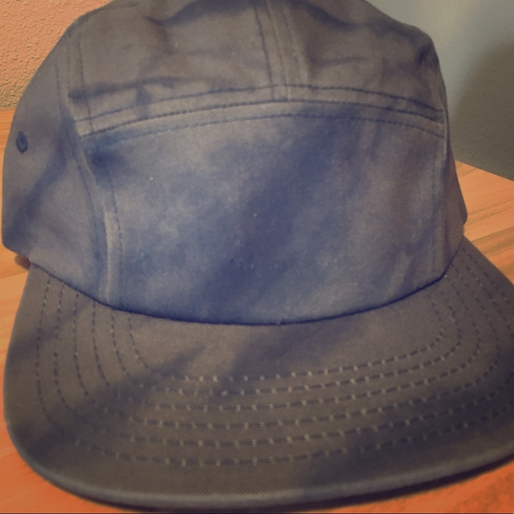 Blue Five panel hat medium washed tie-dye 2 tone
